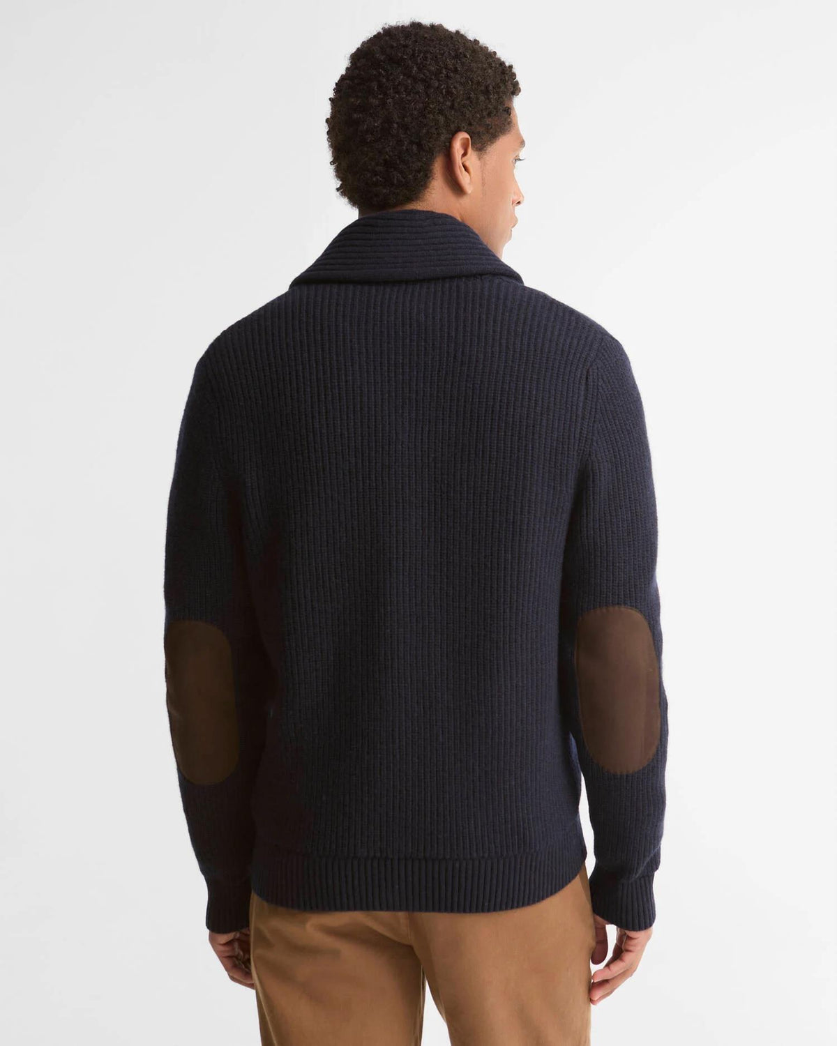 Hartland Knitted Shawl Cardigan - Navy