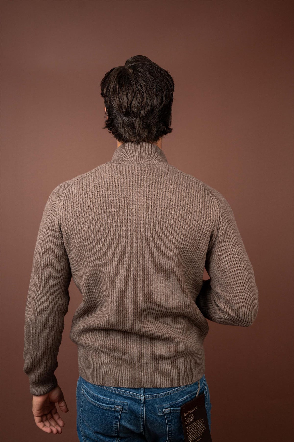 Full Zip Ribbed - Brown
