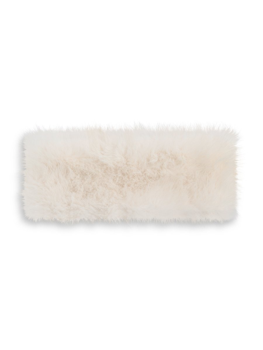 Mia Fake Fur Headband White