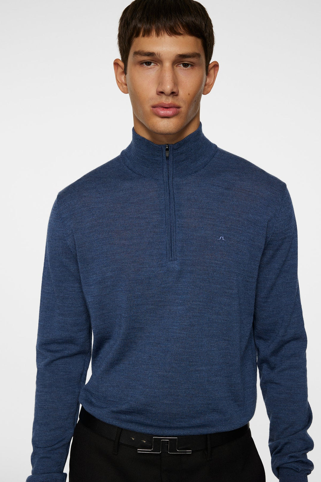 Kiyan Merino Quarter Zip - Blue