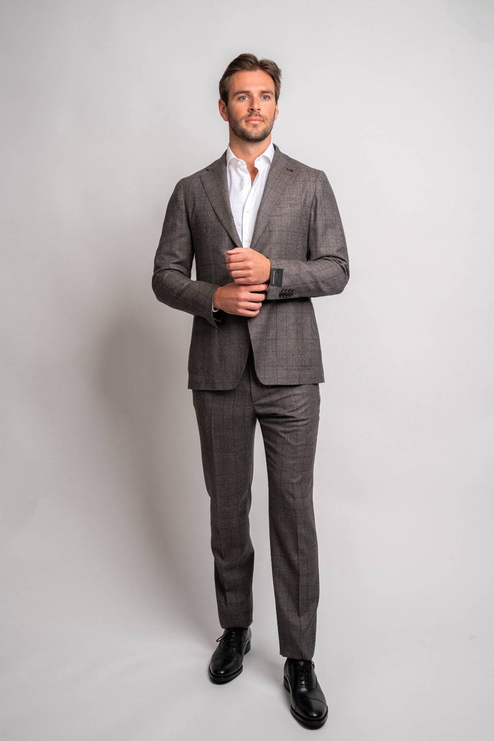 Check Suit - Brown