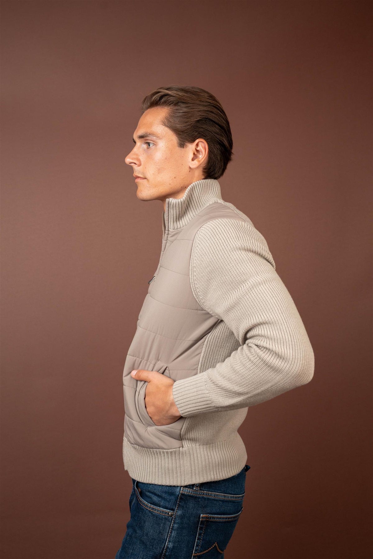 Jacket Zip - Taupe