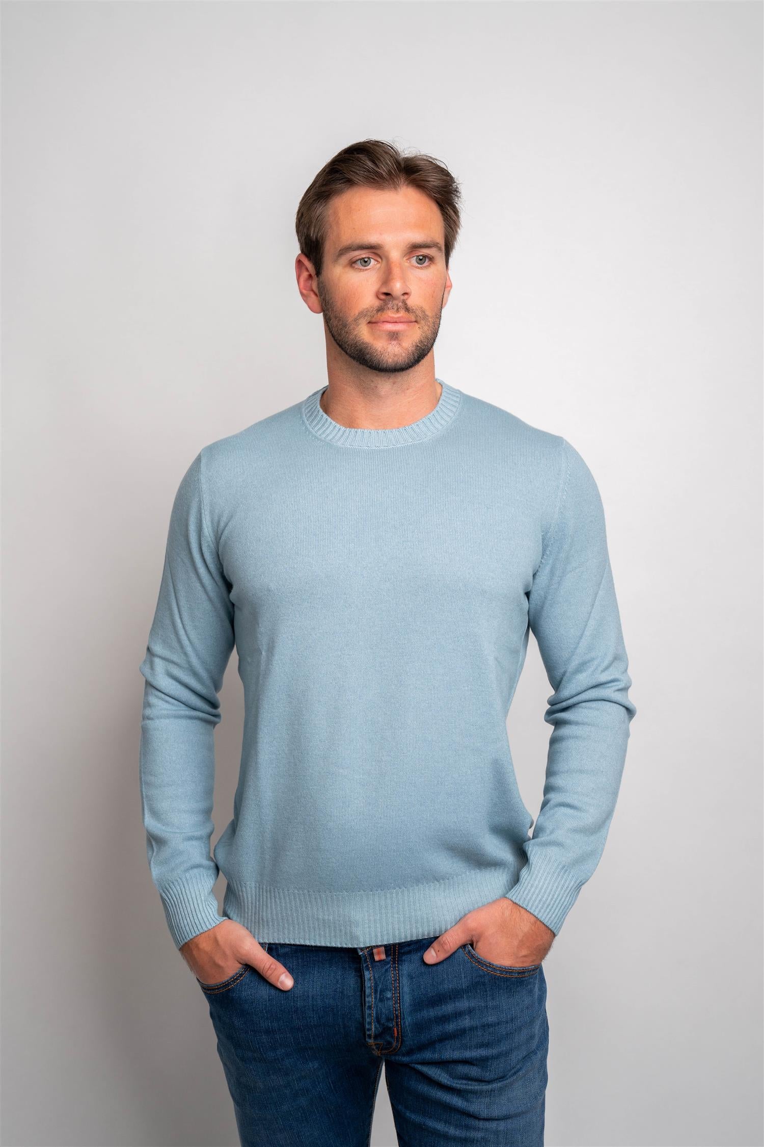 Crewneck Vintage Merino - Light Blue