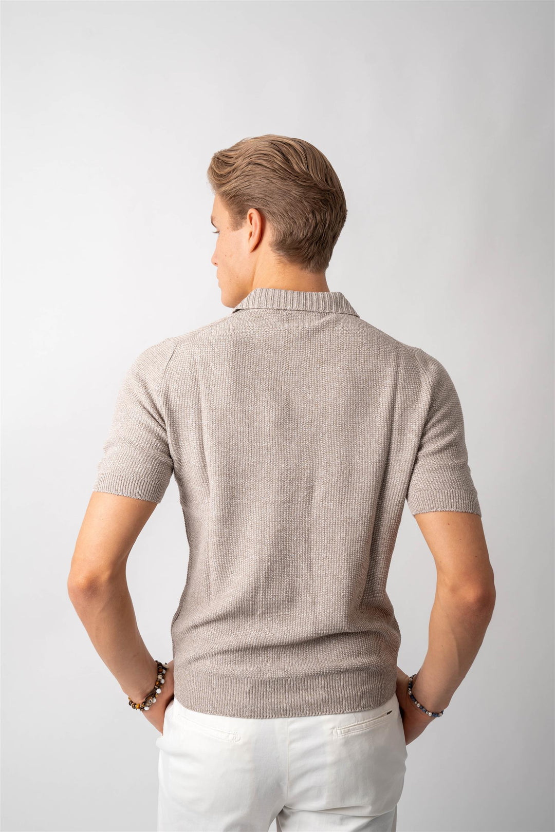 Tennis Polo Knitted - Taupe