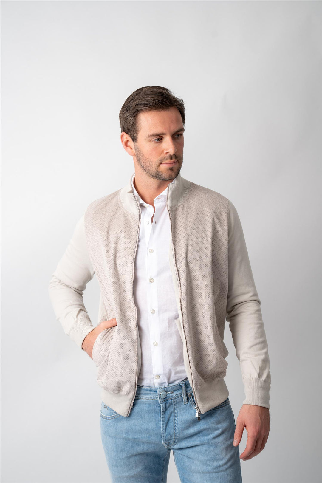 Giubbino Full Zip - Beige