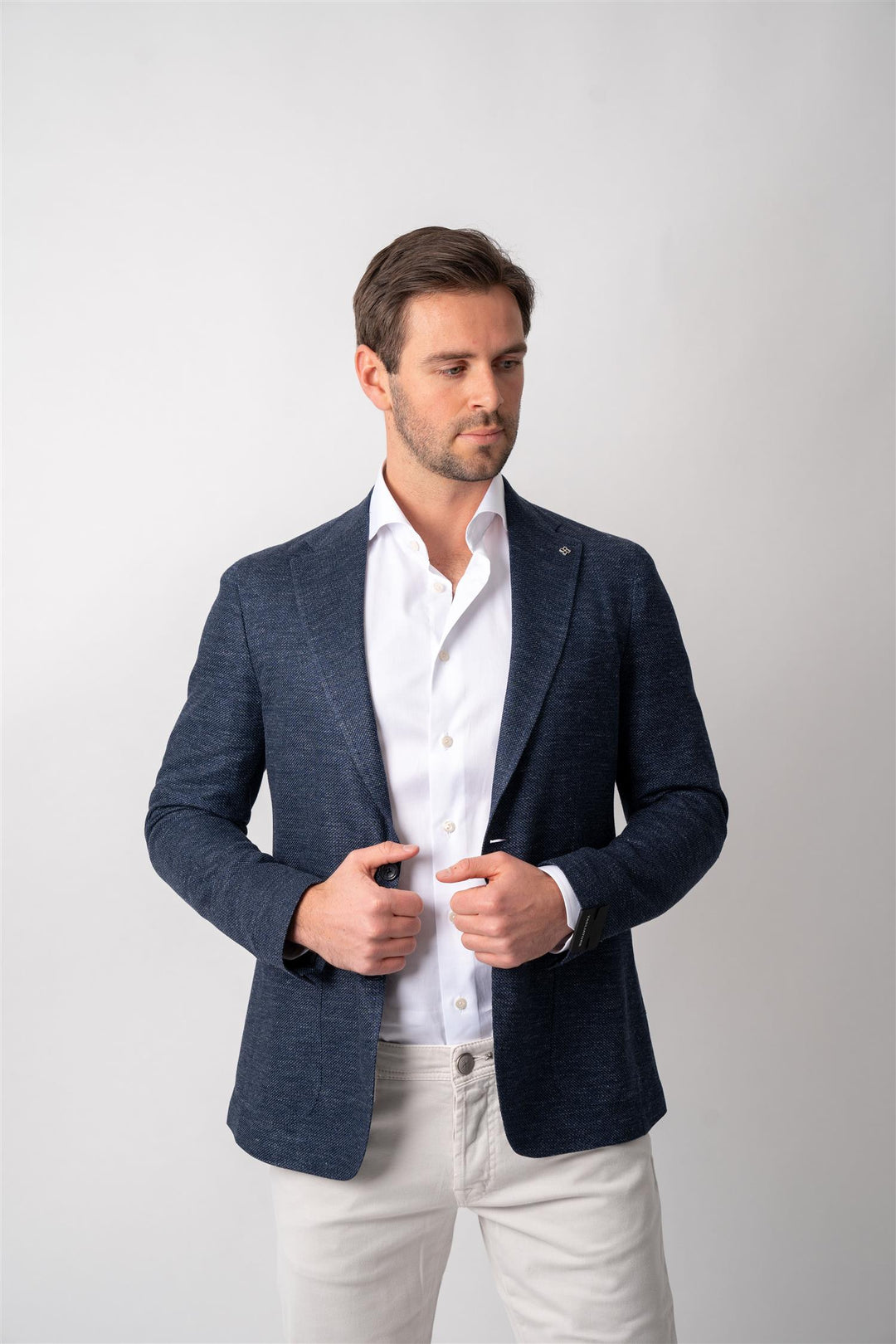 Blazer Linen - Navy Melange