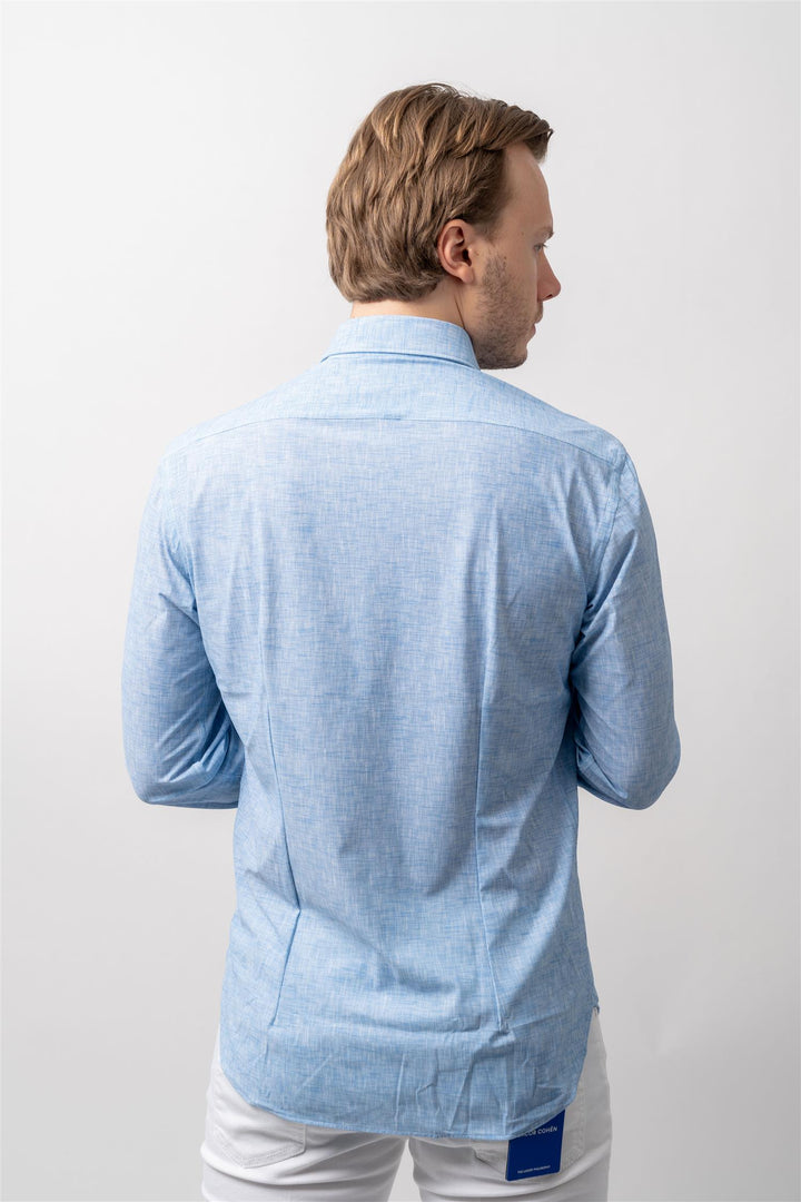 Man Shirt Woven  Lyseblå