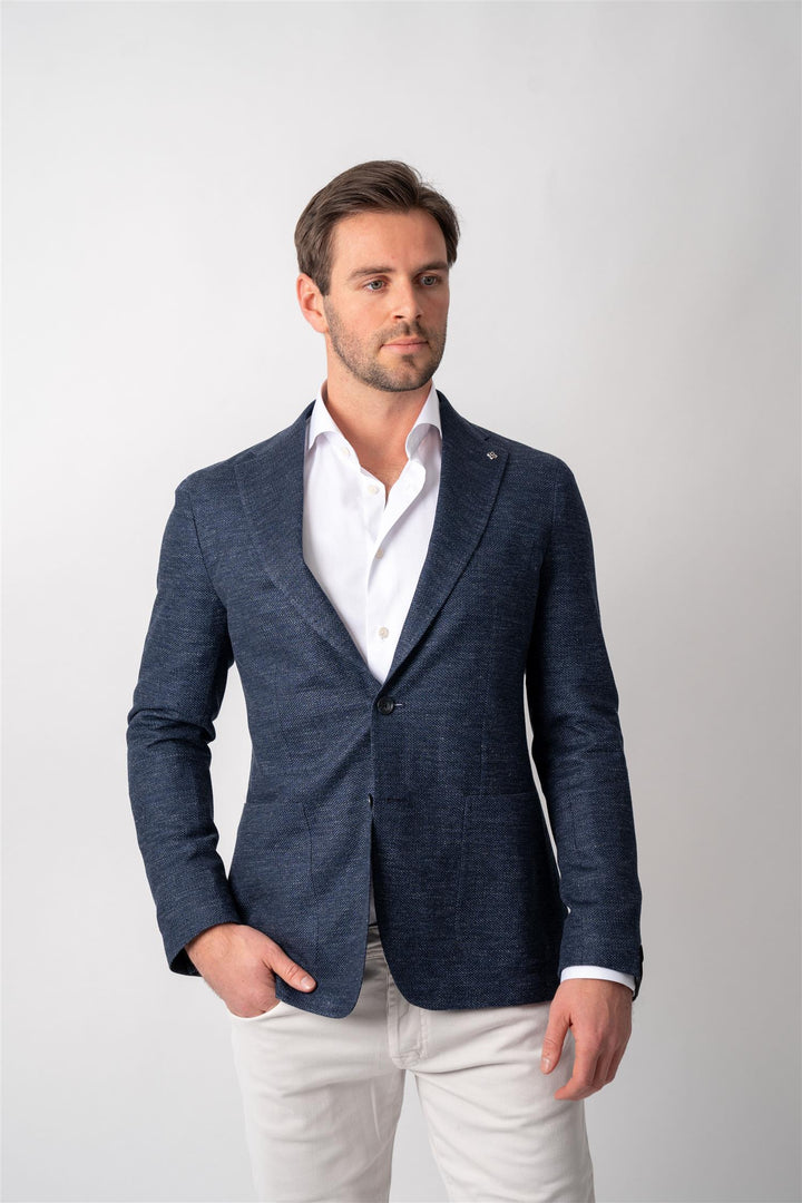 Blazer Linen - Navy Melange