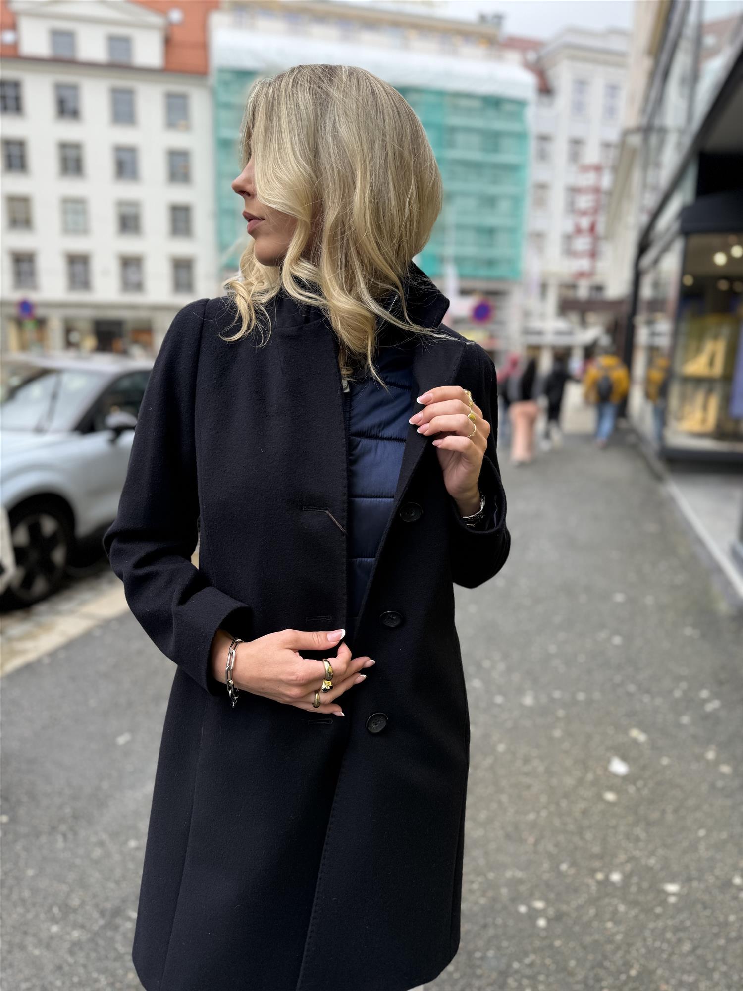 Coat Wool Detachable Nylon Bib