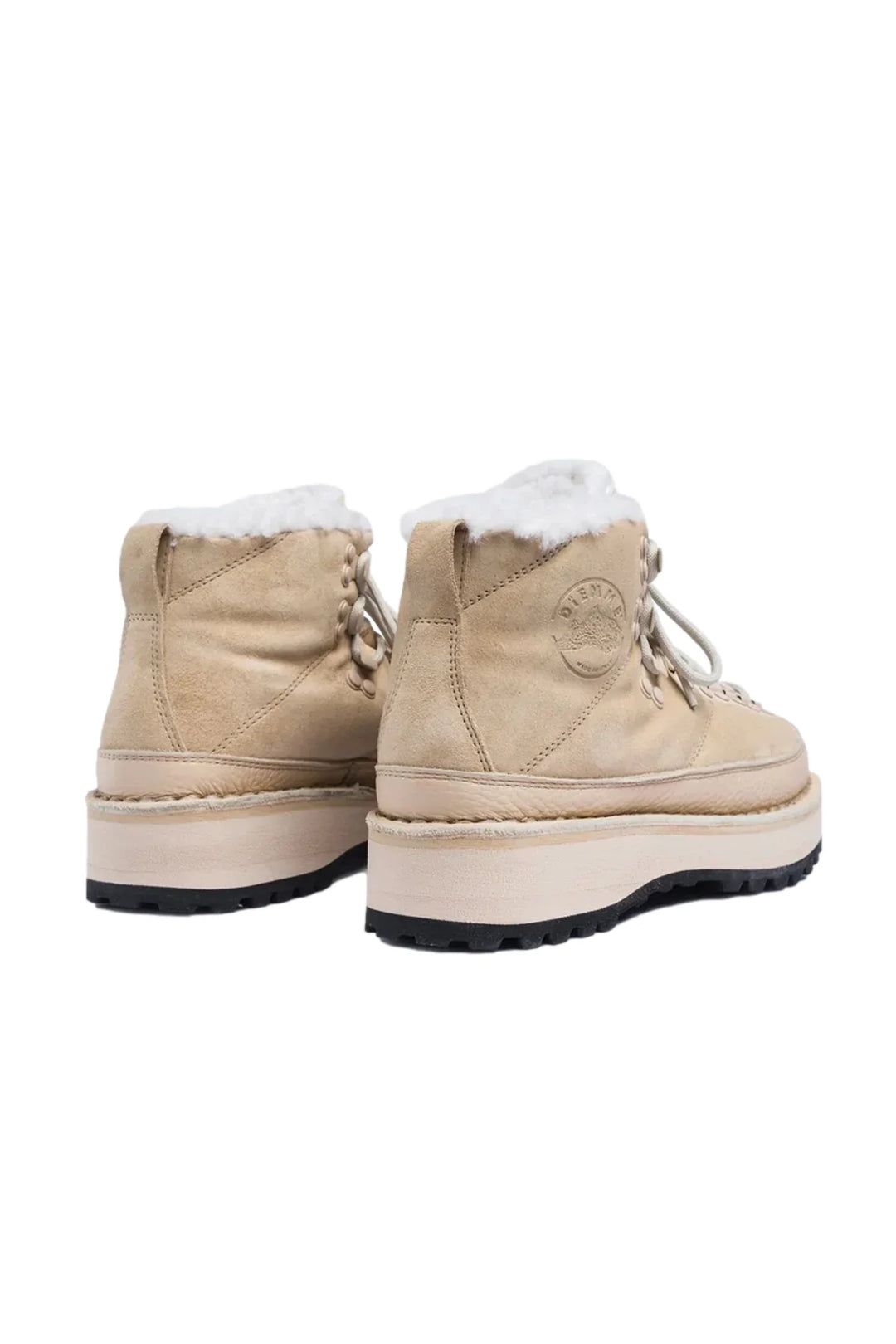 Sesto Shearling Almond Milk Suede