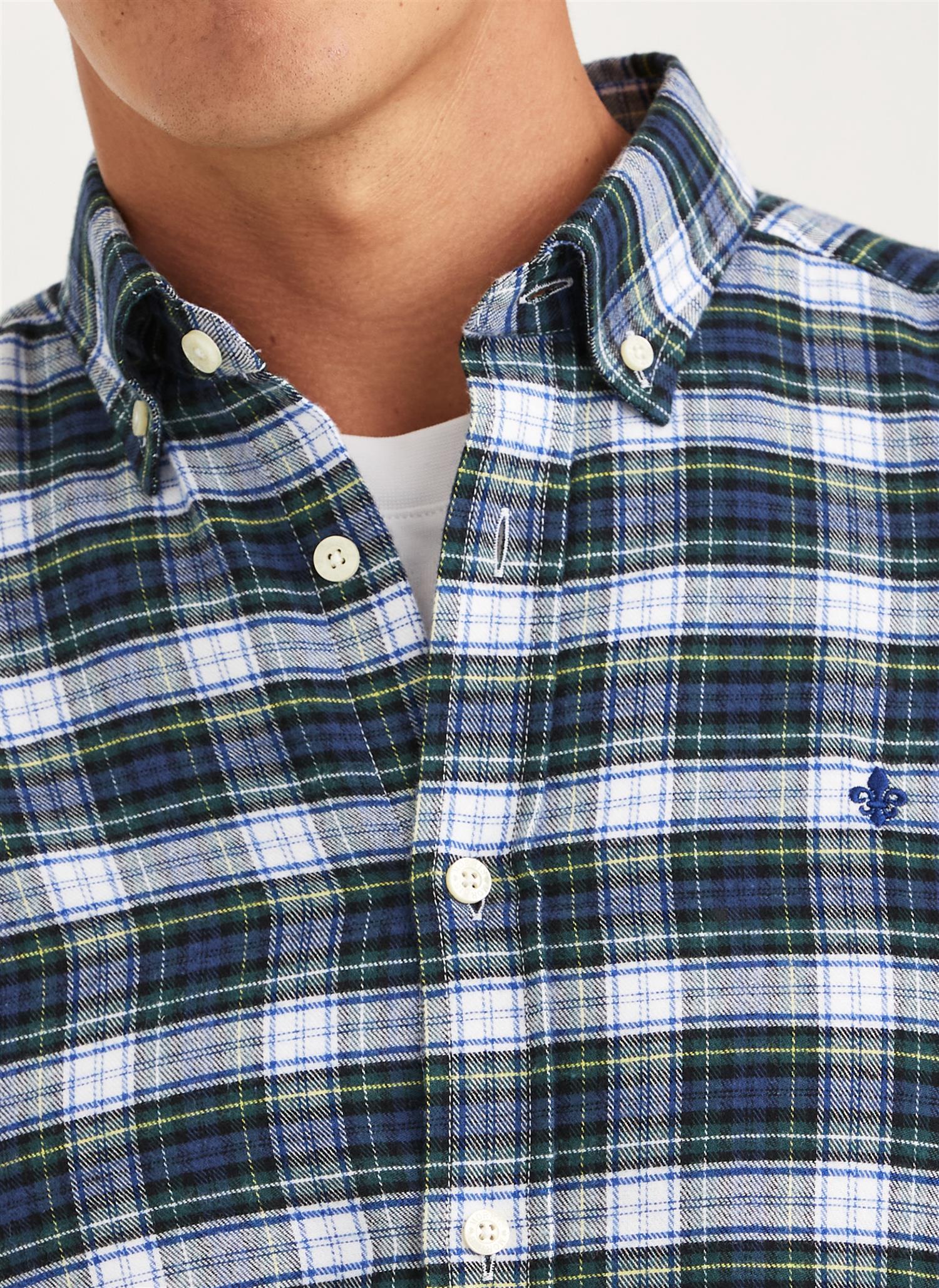 Soft Twill Tartan Shirt - Blue