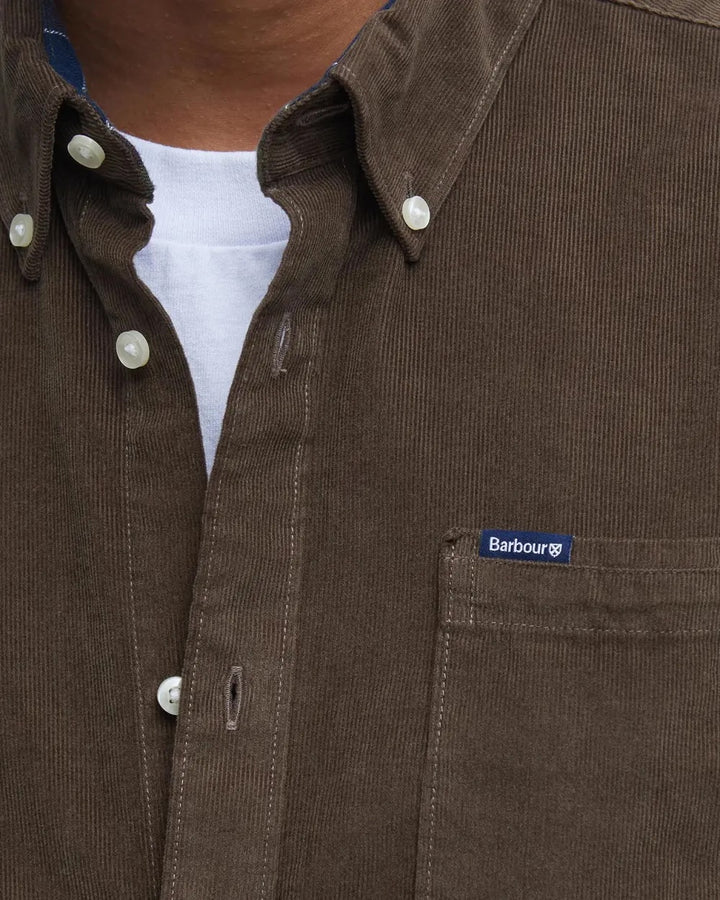 Ramsey Tailored Cord Shirt - Brown