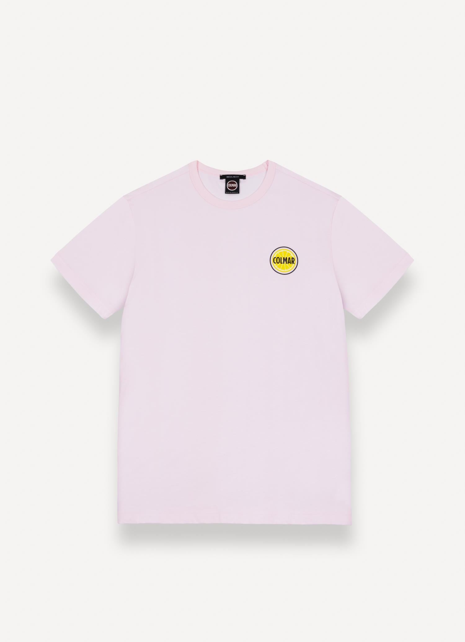 T-Shirt Chest Print - Rosa