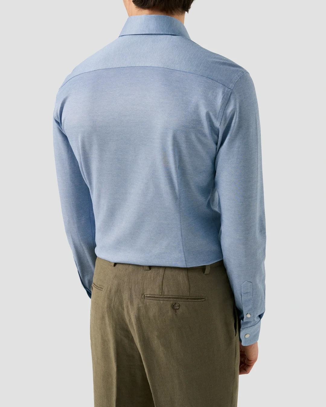 Filo di Scozia Knit Shirt - Light Blue