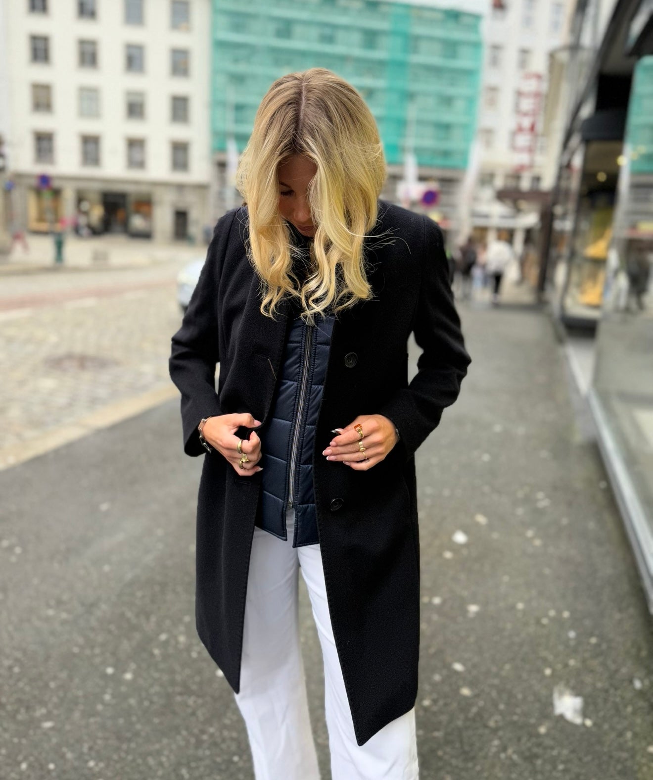 Coat Wool Detachable Nylon Bib