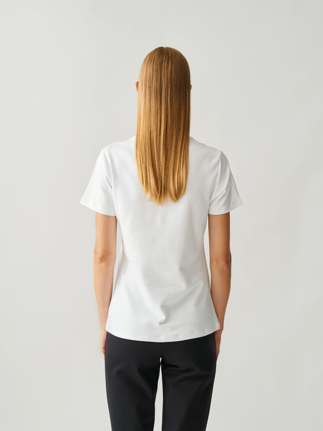 ROUND NECK COTTON JERSEY TEE