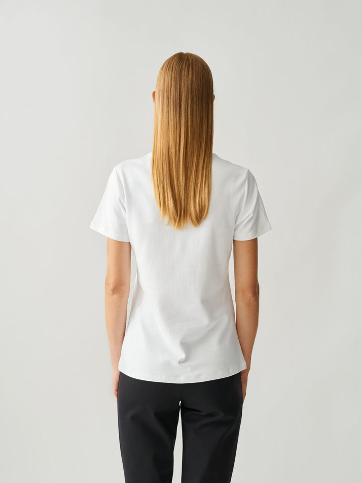 ROUND NECK COTTON JERSEY TEE