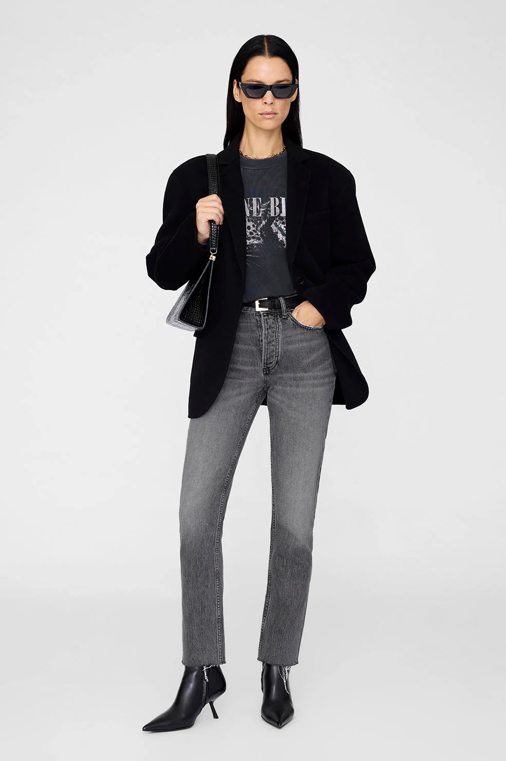 Spencer Sweatshirt Leopard - Washed Black