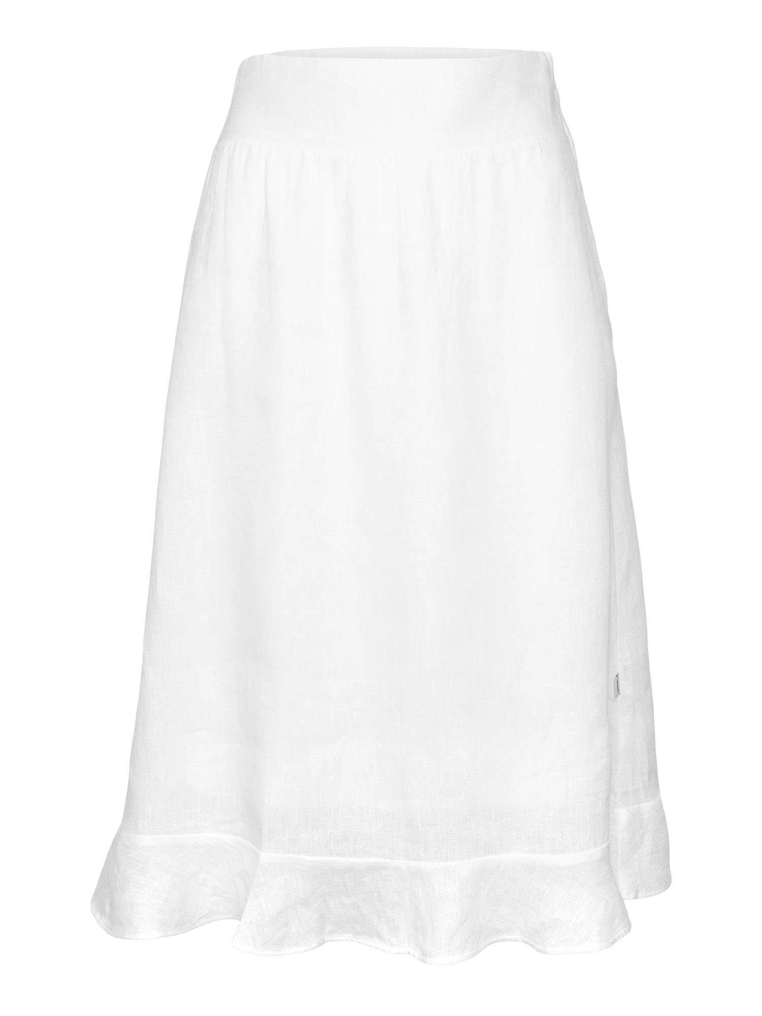 Franca Linen Skirt White