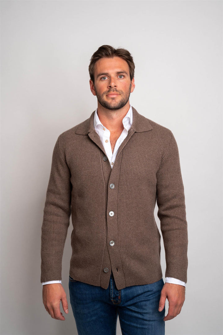Cashmere Polo - Brown