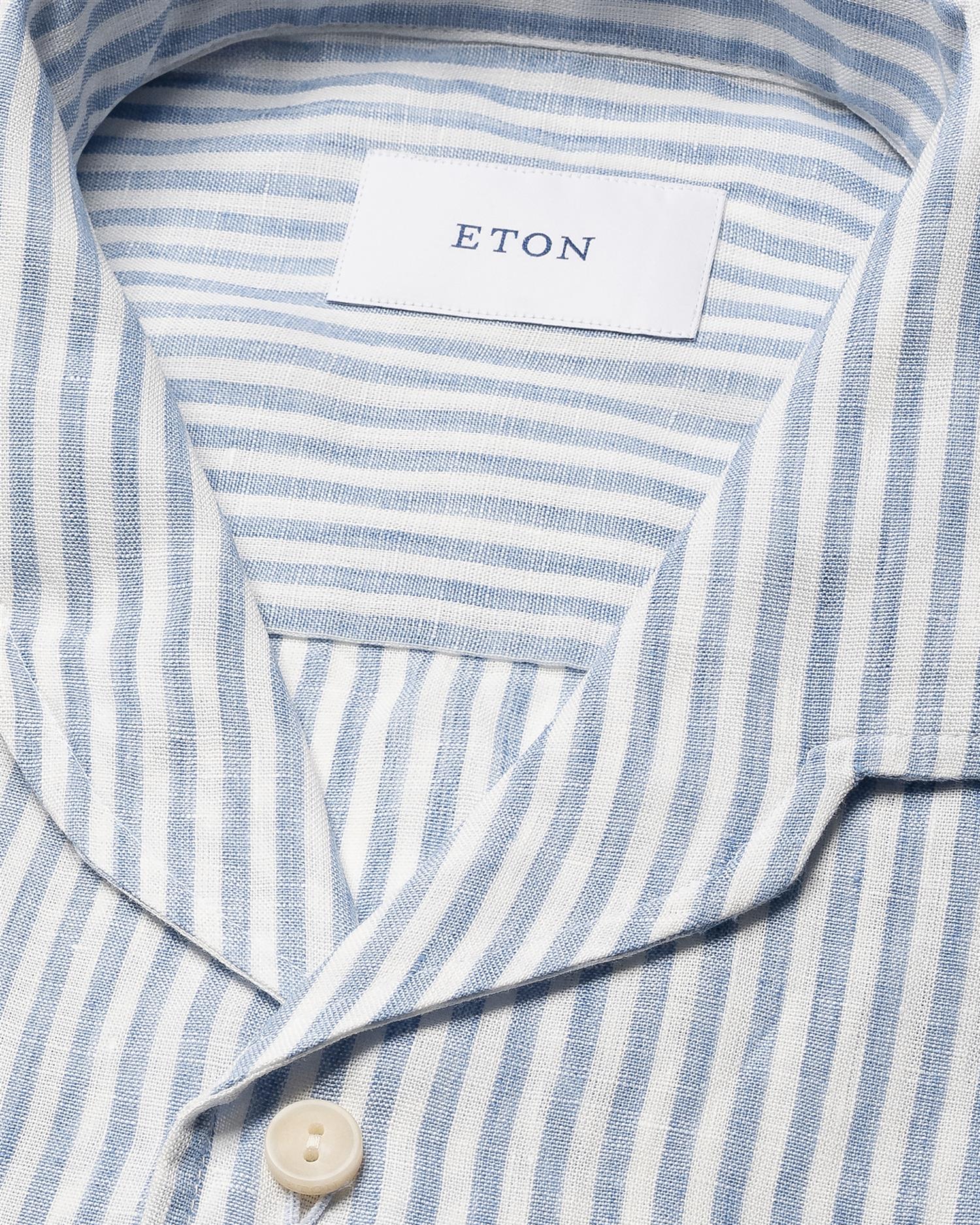Striped Linen Shirt - Lyseblå