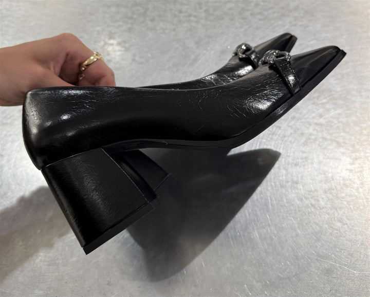 Heel Black - silver detail