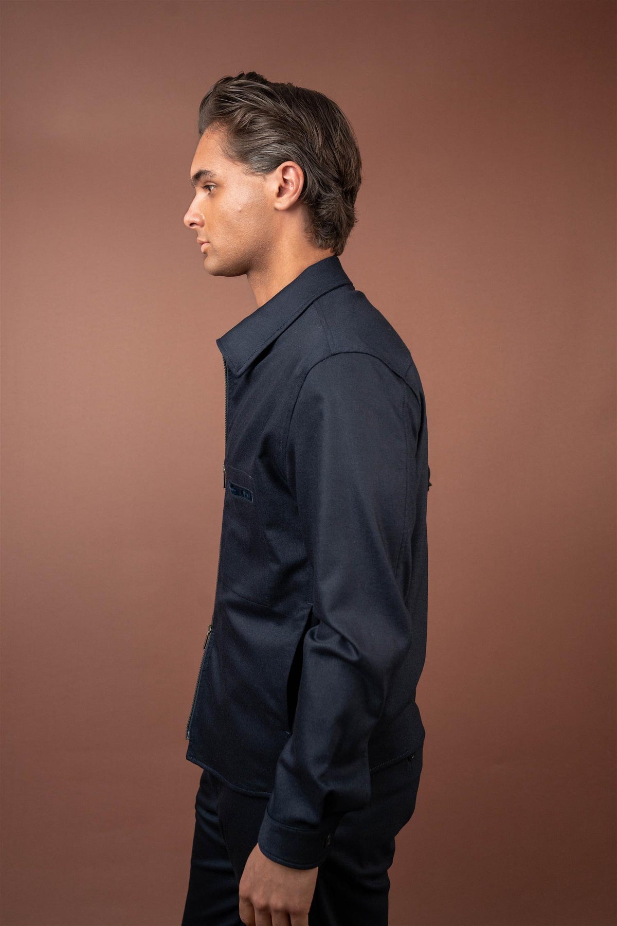 Liam Overshirt Cashmere Blend - Navy