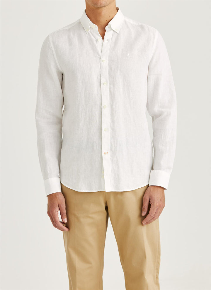 Douglas Linen Shirt - White
