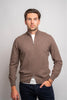 Full Zip Felted Cashmere - Brown