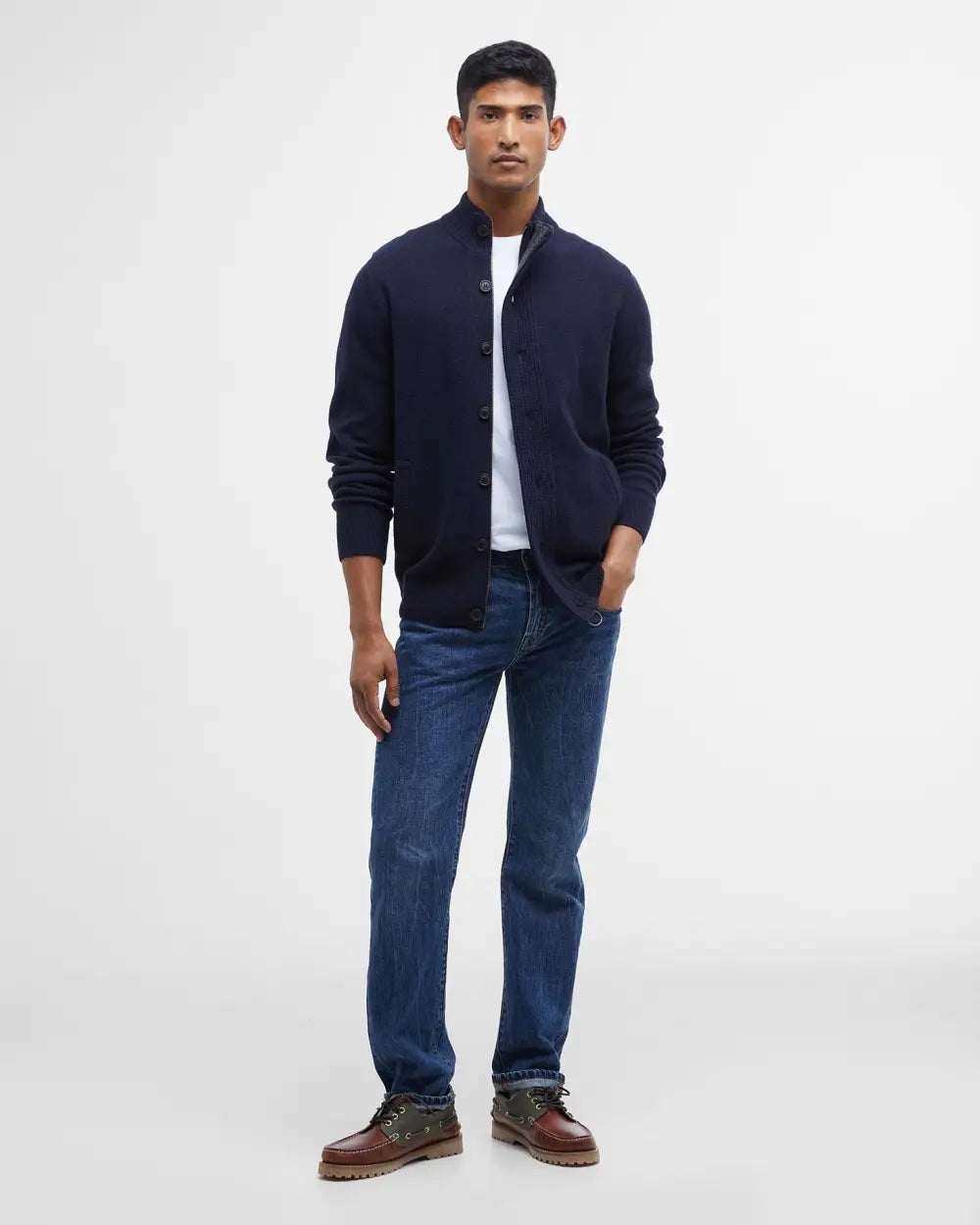 Essential Patch Zip Thru - Navy