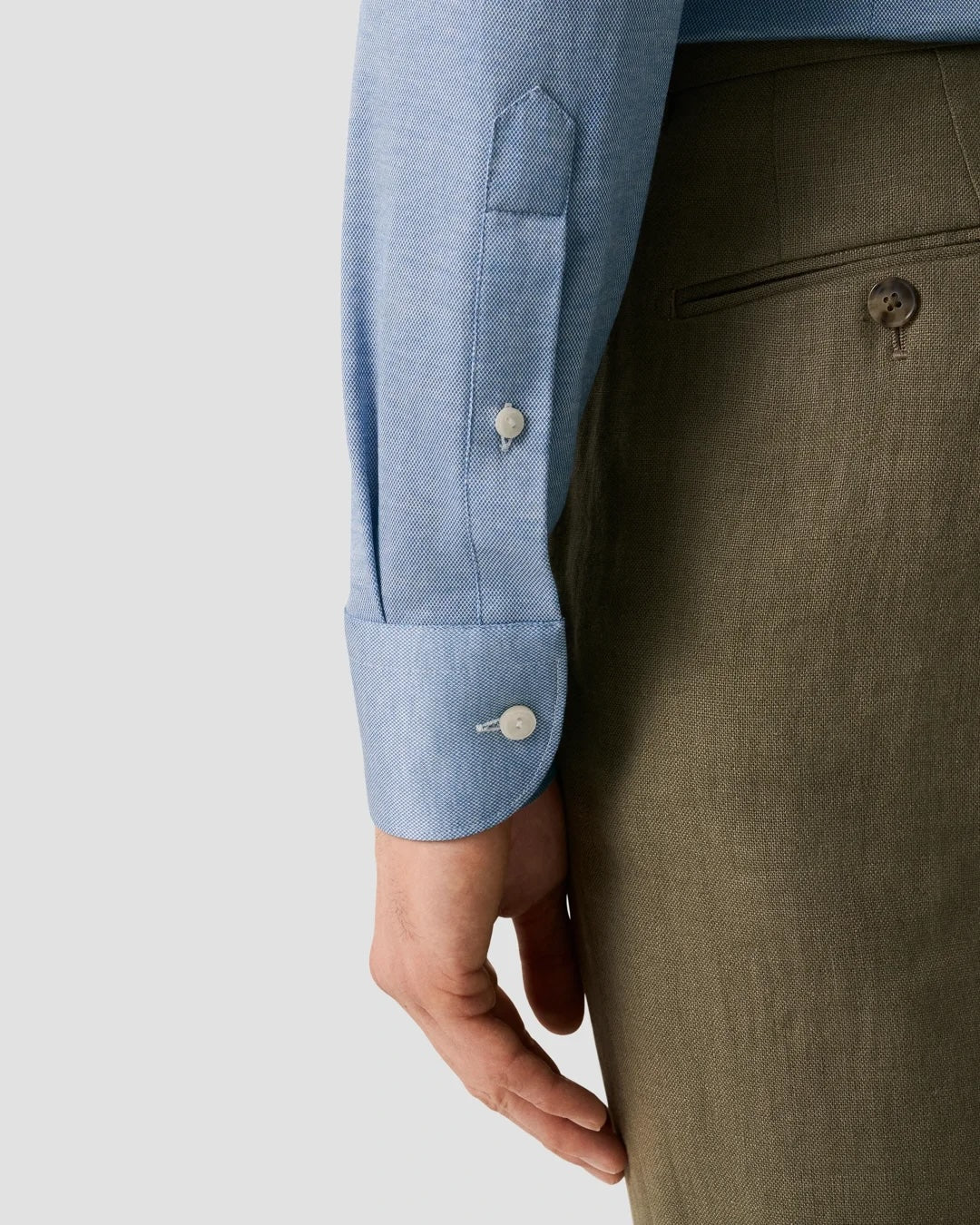 Filo di Scozia Knit Shirt - Light Blue