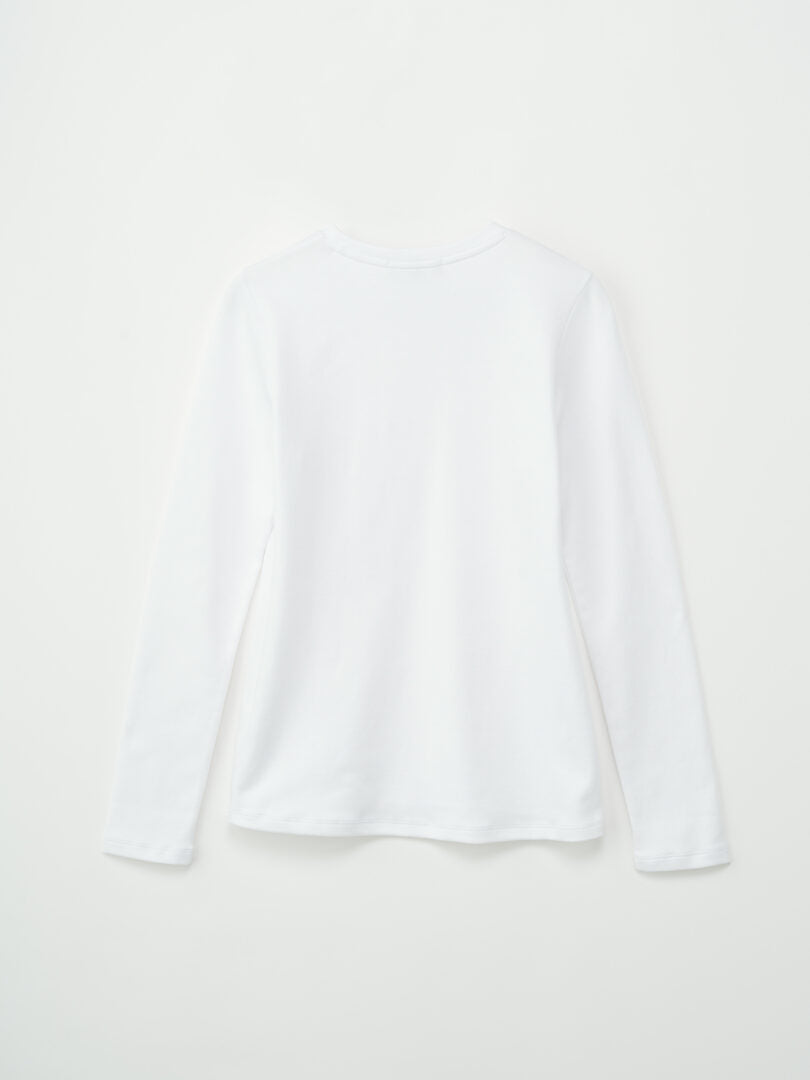 ROUNDNECK COTTON JERSEY LONGSLEEVE