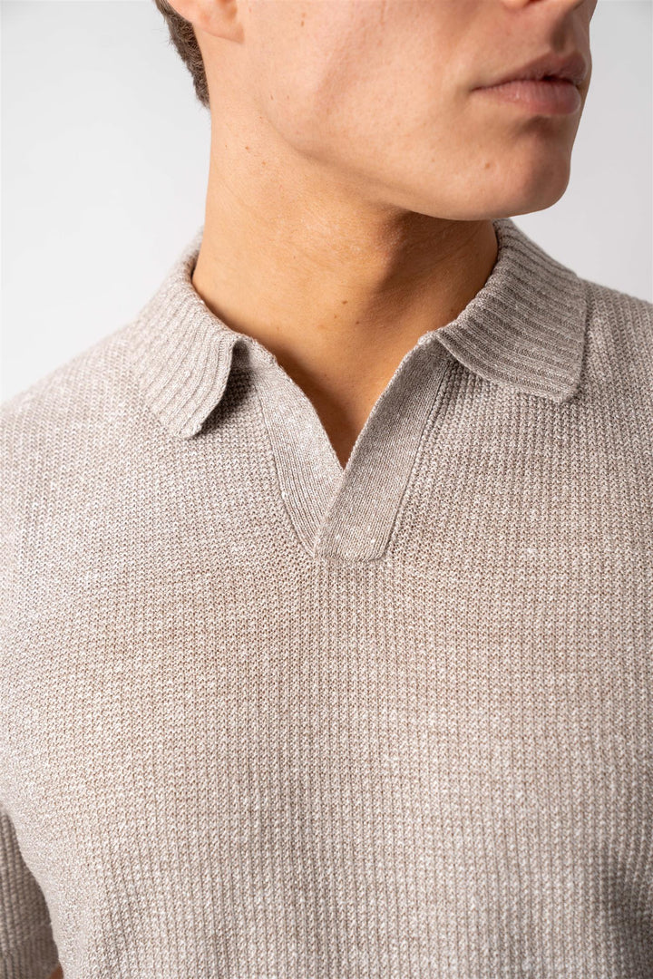 Tennis Polo Knitted - Taupe