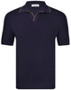 Knitted Pique Shirt - Navy