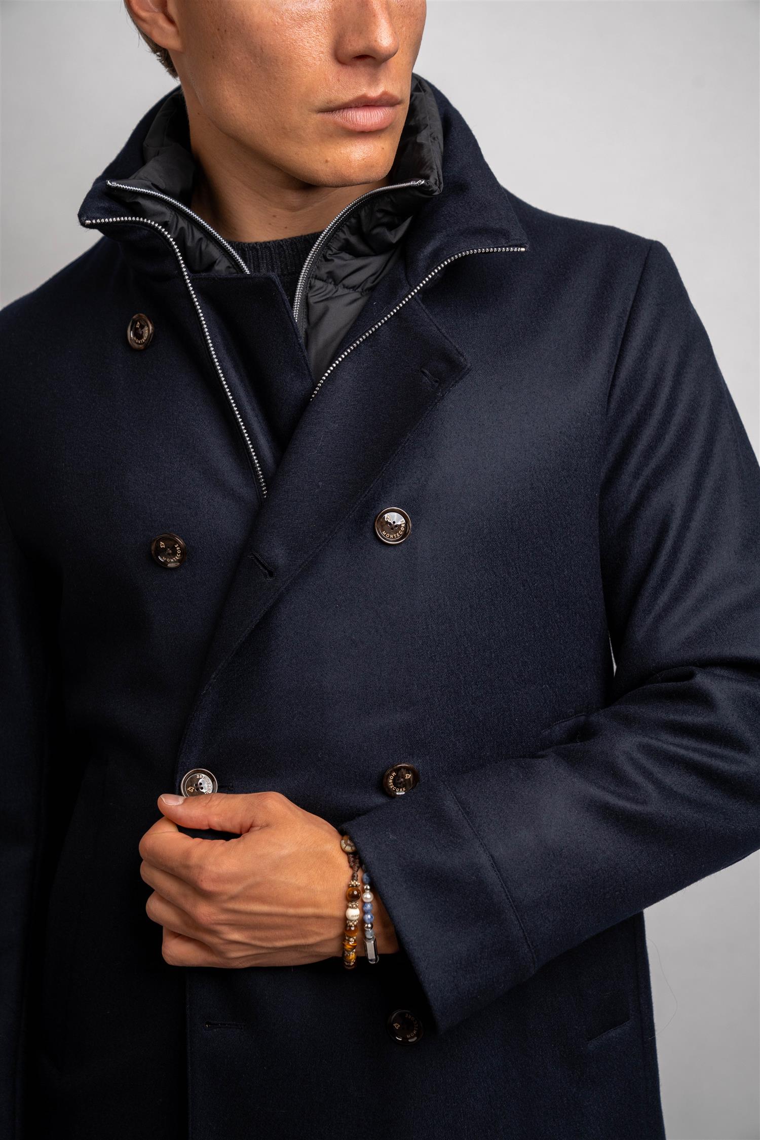 Man Down Jacket Wool - Dark Blue