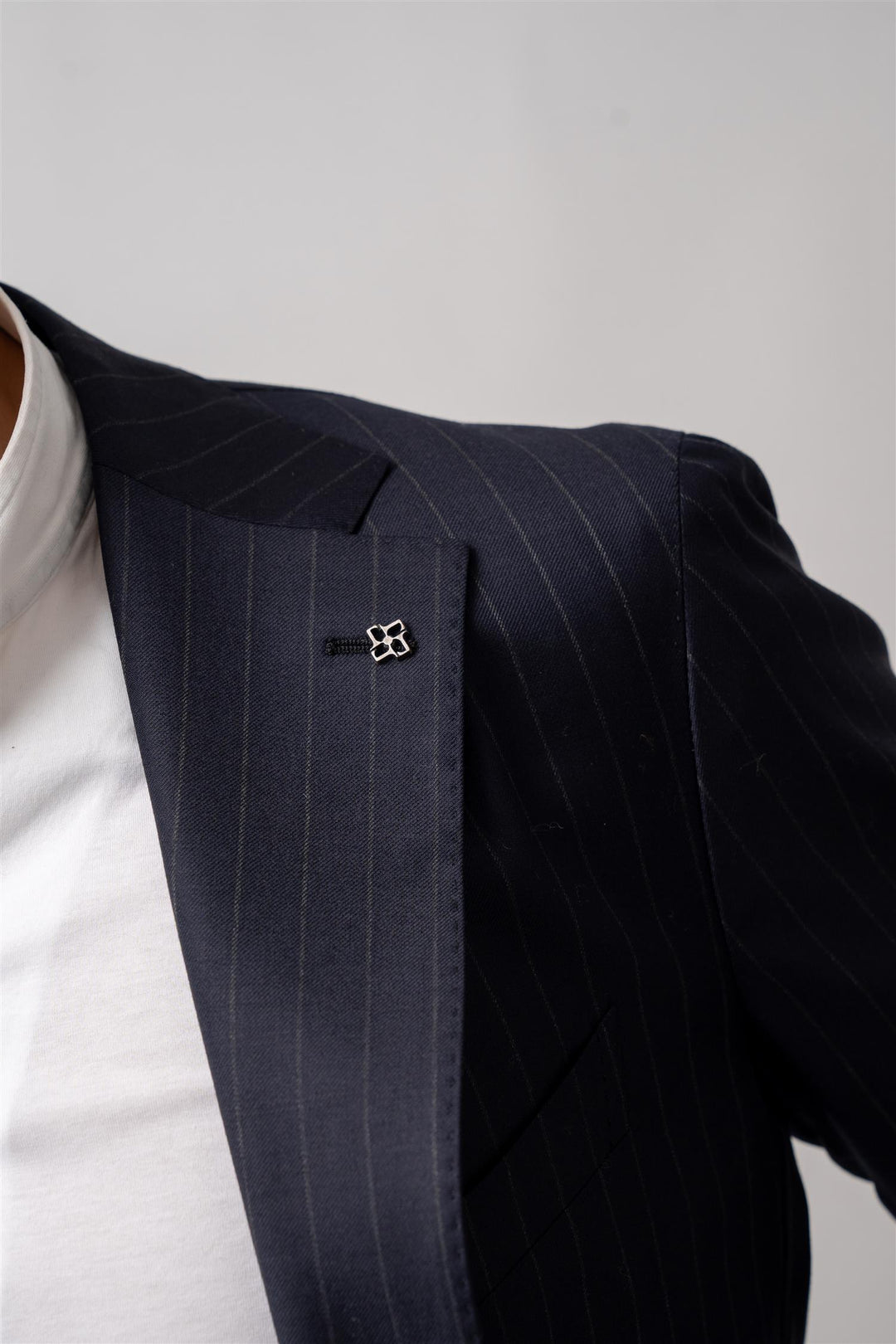 Pinstripe suit-Navy