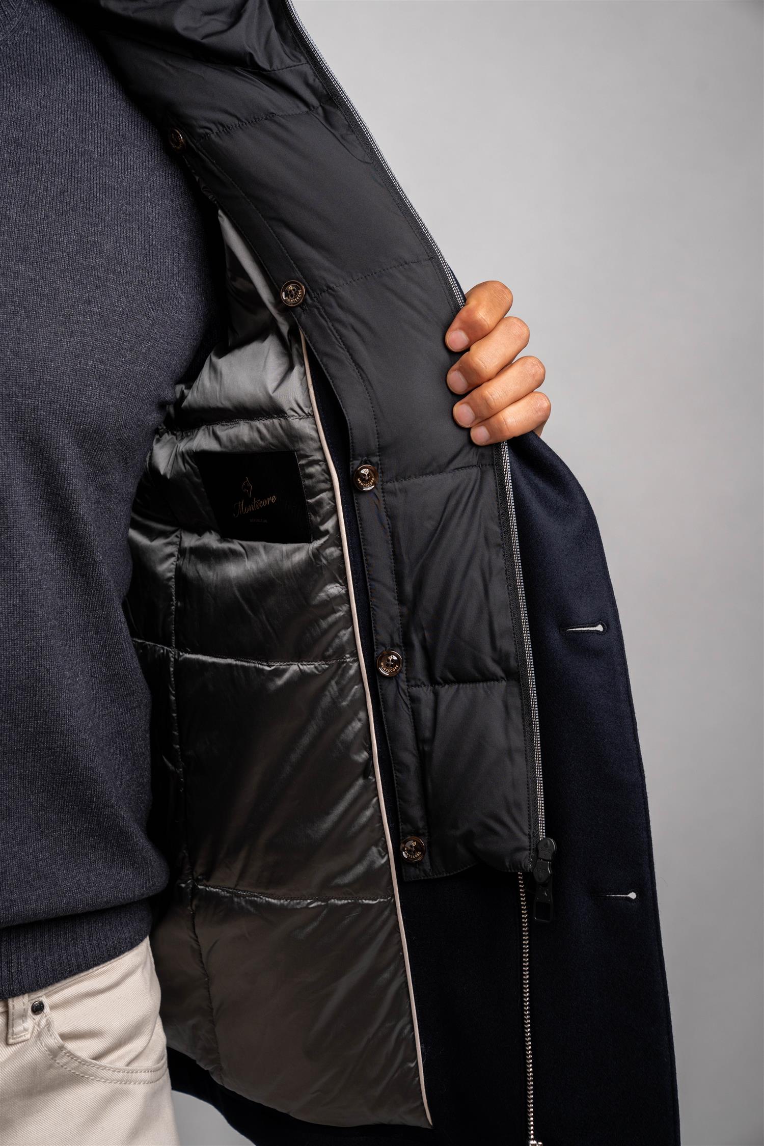 Man Down Jacket Wool - Dark Blue