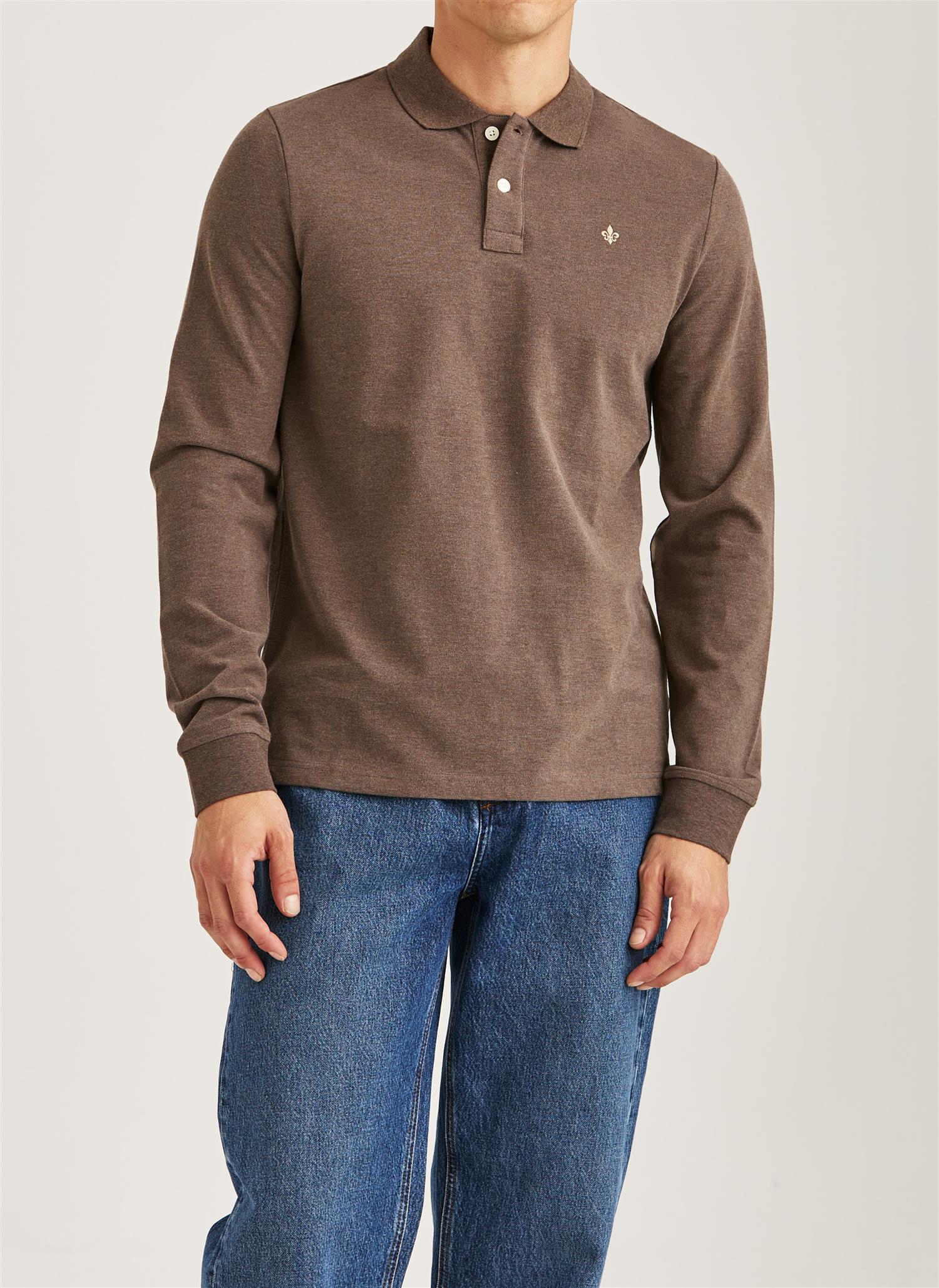 Camden LS Polo Shirt - Brown