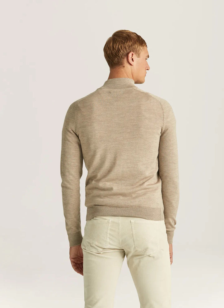 Merino John Zip 05 Khaki