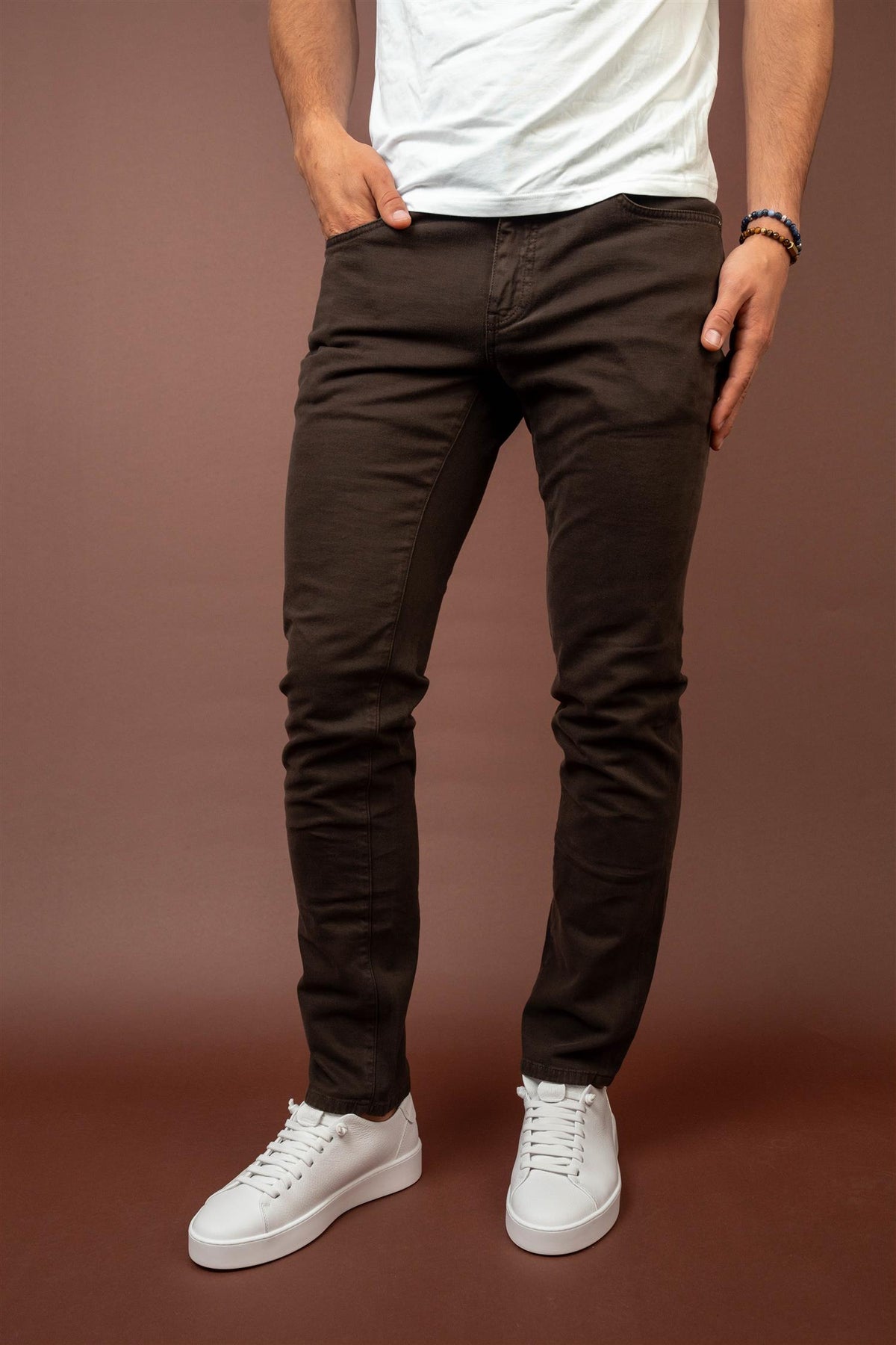 5PKT Dean Cashmere  Blend - Brown