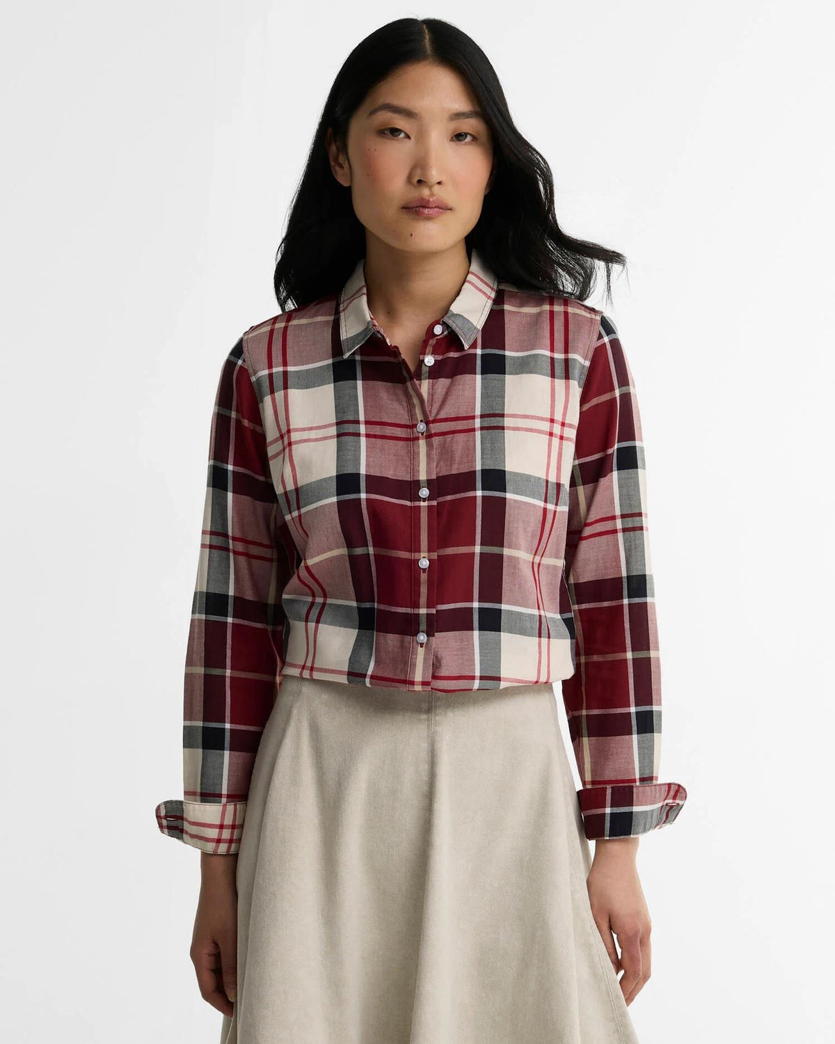 Bredon Regular Long-Sleeved Shirt - Cardinal Tartan