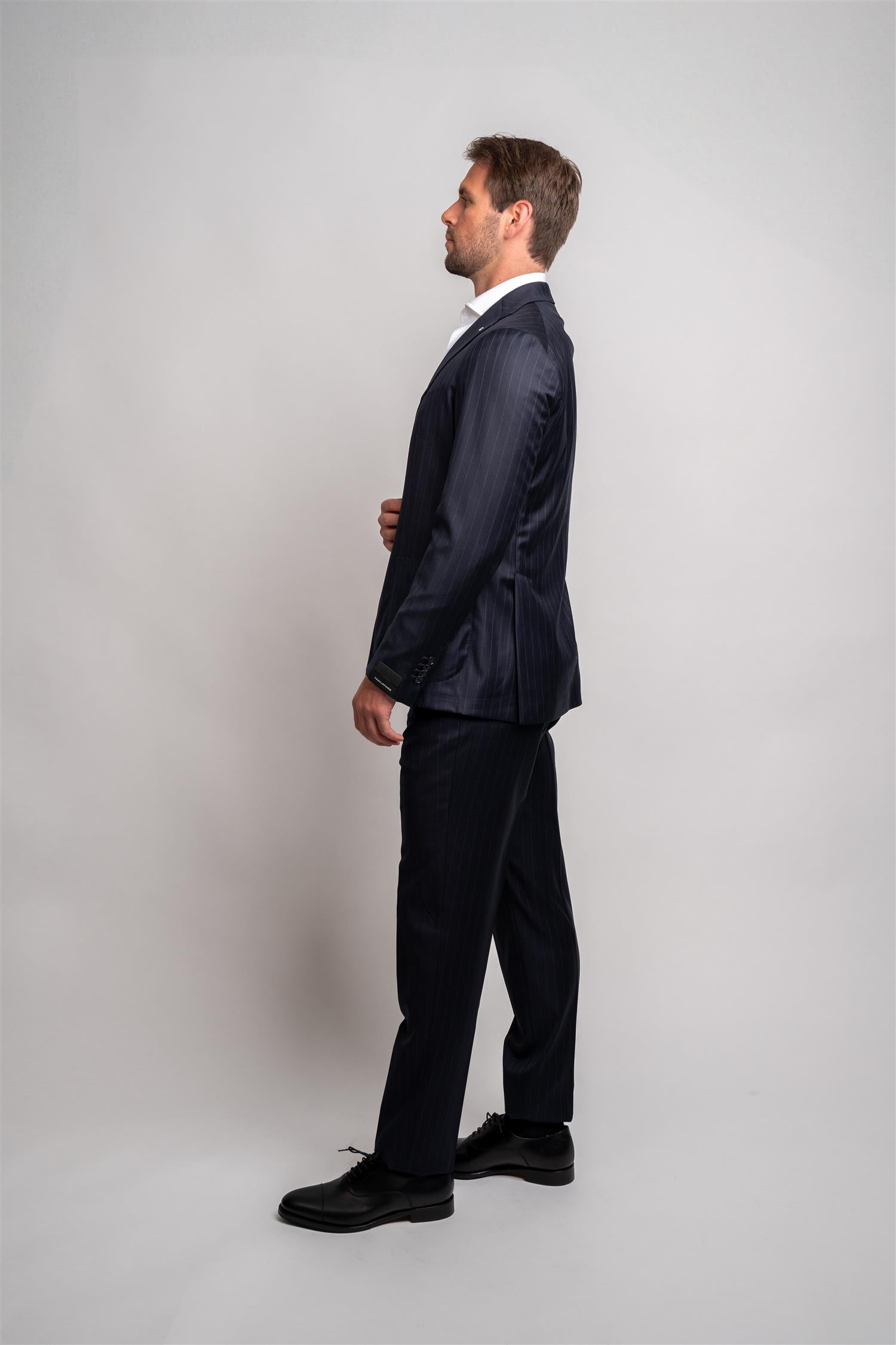 Pinstripe Suit - Navy