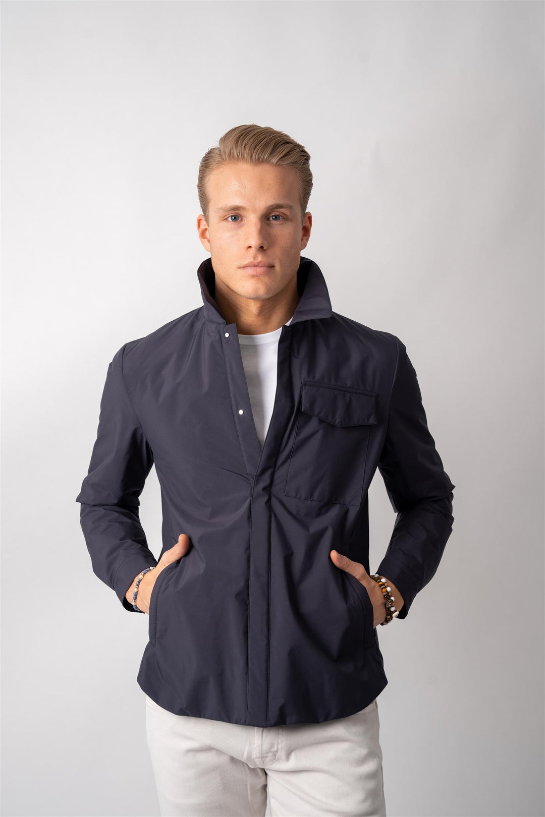 Man Light Down Jacket - Navy