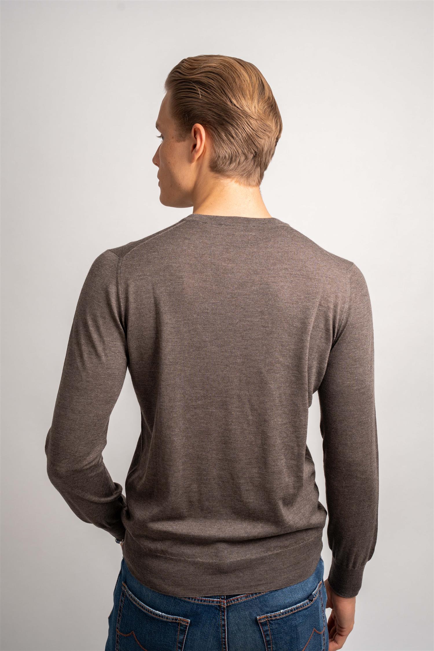 Crew Wool / Cashmere - Brown