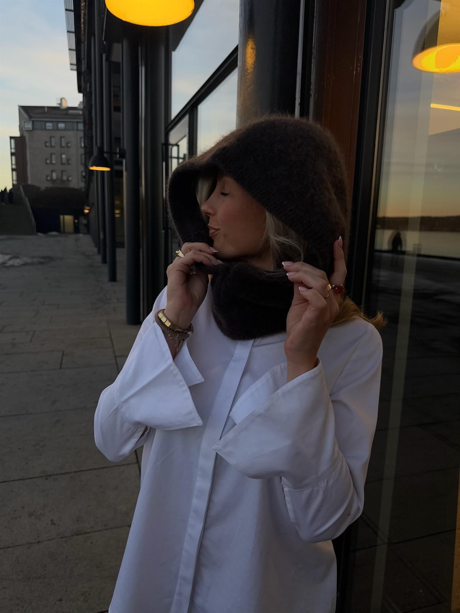 Kajsa Chunky Balaclava Dark Brown