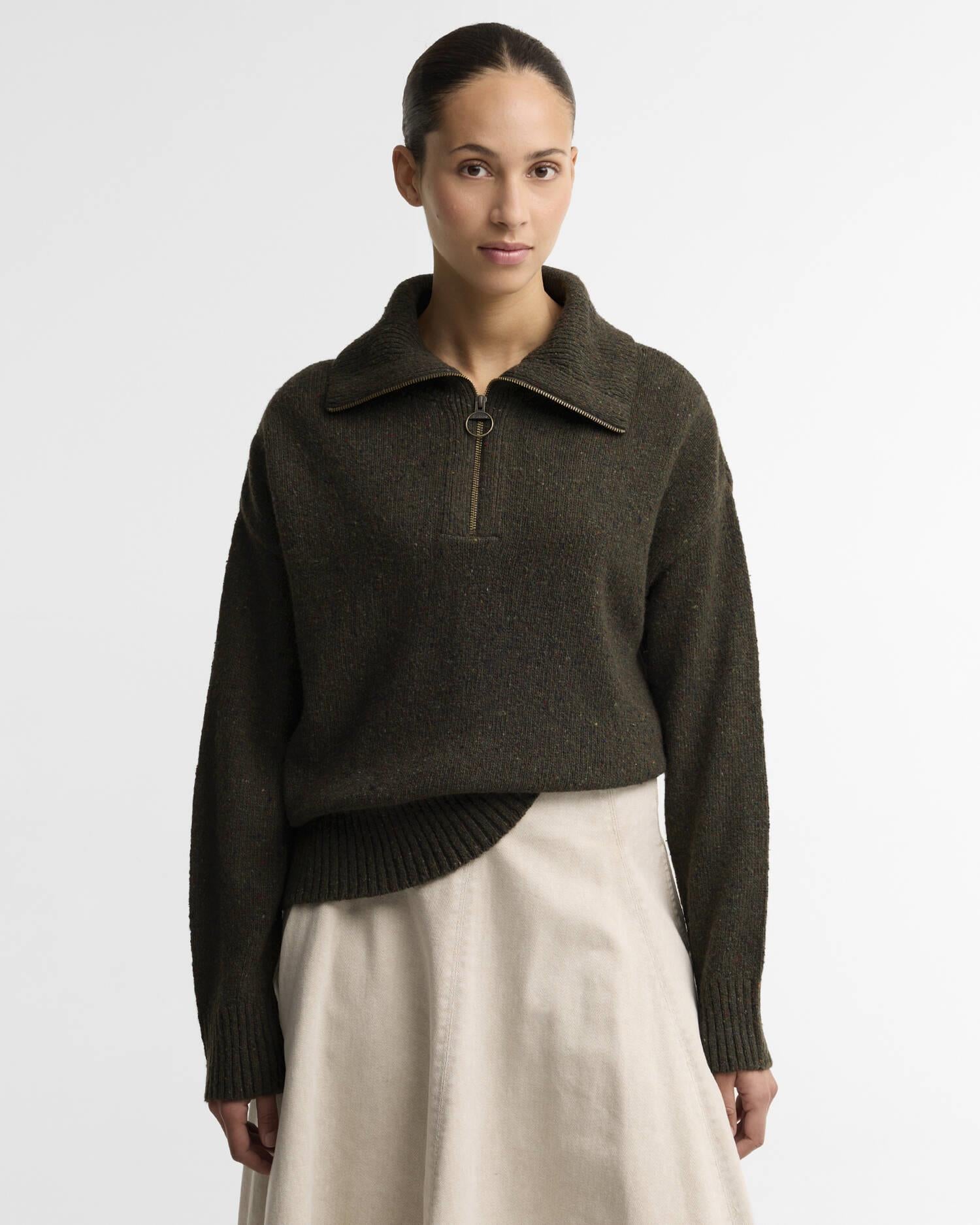 Lavensdale Quarter-Zip Jumper Olive