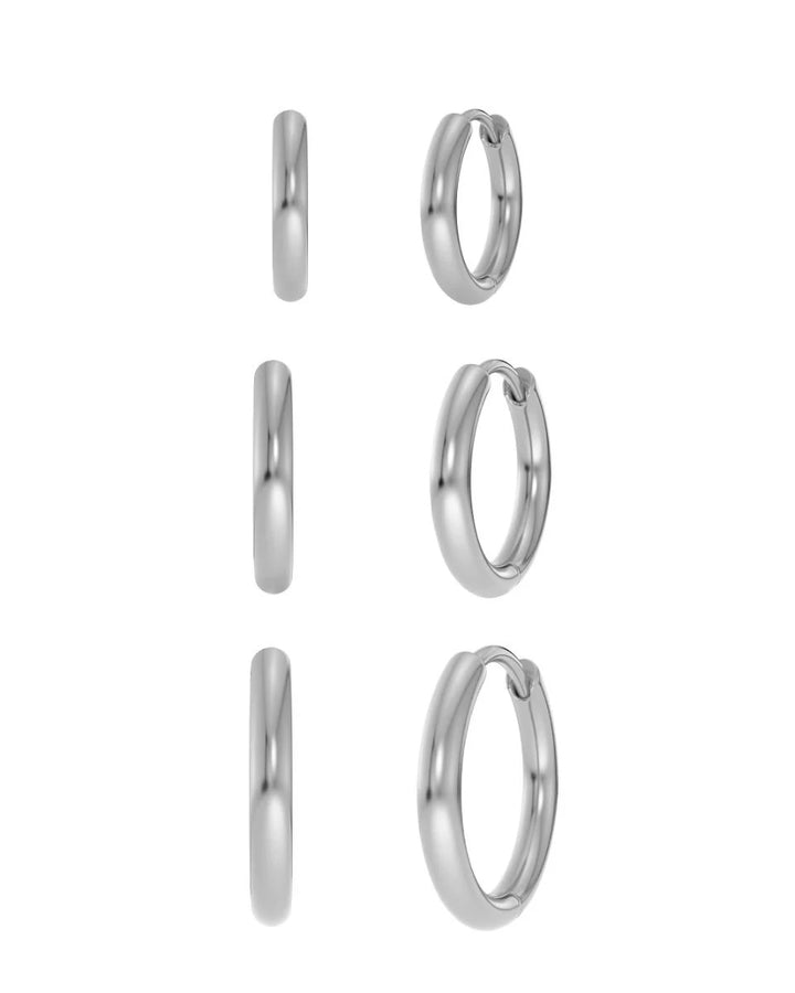 TRIPLE PAIR HOOPS STEEL