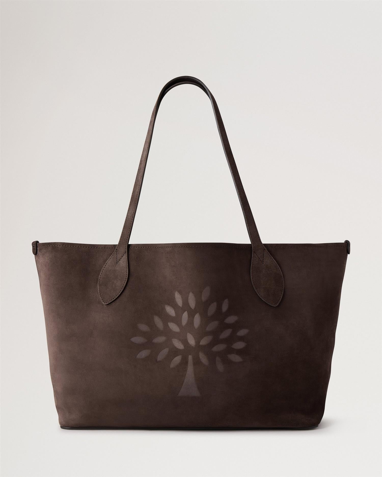 Suede Tree Tote Chocolate