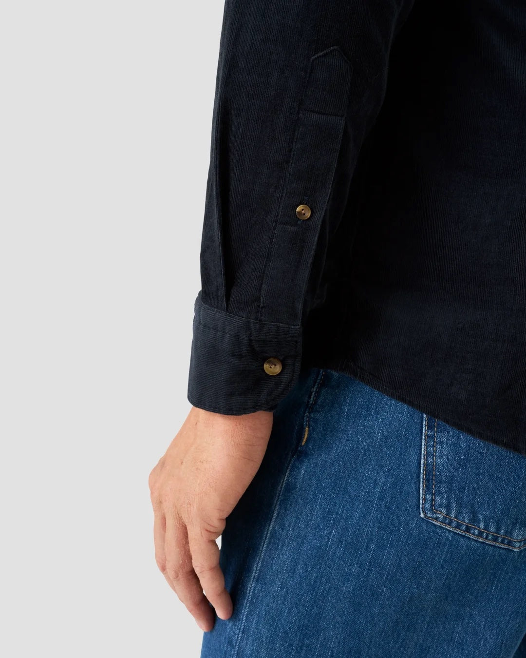 Fine Whale Corduroy Shirt - Navy