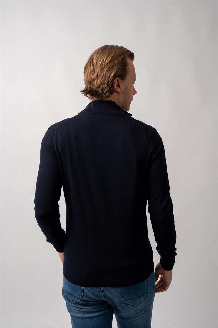 Half Zip - Cashmere - Navy